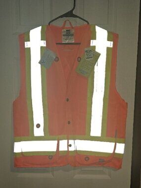 Open Road® Surveyor Safety Vest Size Large Orange New